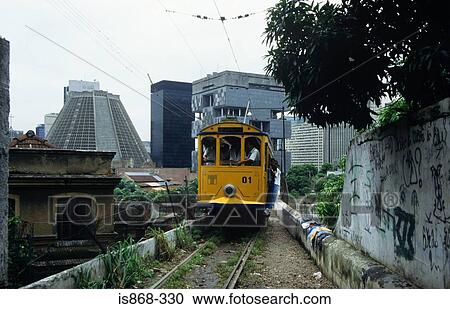 Stock Image - Tram in rio de janeiro. Fotosearch