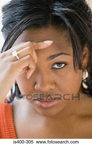 Stock Photography - Worried woman. Fotosearch
