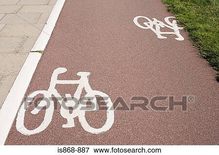 Stock Photo - Bicycle path. Fotosearch