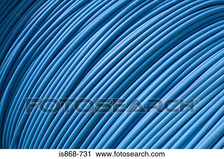 Stock Image - Blue cable. Fotosearch