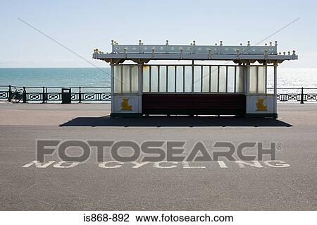 Bus shelter near the sea View Large Photo Image Stock Image - Bus shelter near the sea. Fotosearch