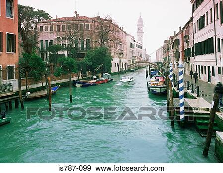 Canal in venice View Large Photo Image Stock Photo - Canal in venice. Fotosearch