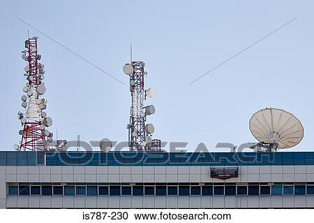 Communication tower View Large Photo Image Stock Image - Communication tower. Fotosearch