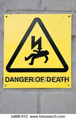 Danger of death sign View Large Photo Image Stock Image - Danger of death sign. Fotosearch