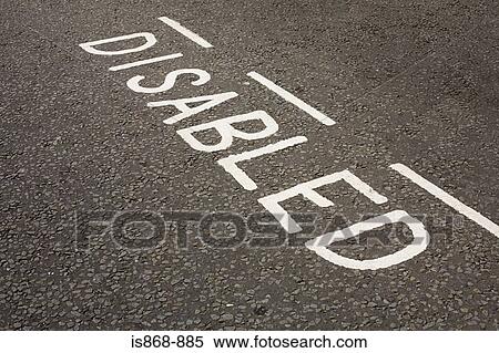 Disabled parking space View Large Photo Image Stock Photography - Disabled parking space. Fotosearch
