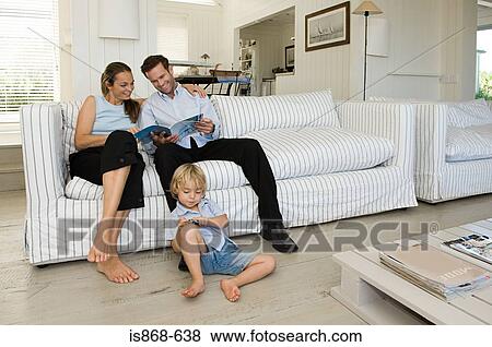 Stock Photo - Family relaxing. Fotosearch