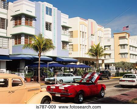 Stock Photo - Ocean drive miami. Fotosearch