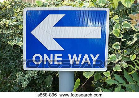One way sign View Large Photo Image Stock Photograph - One way sign. Fotosearch
