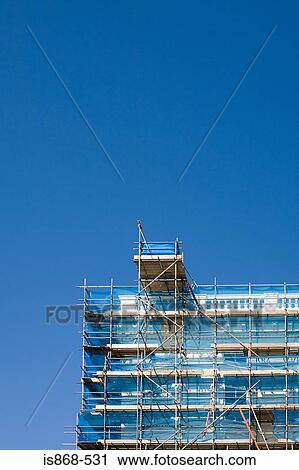 Scaffolding on a building View Large Photo Image Stock Image - Scaffolding on a building. Fotosearch