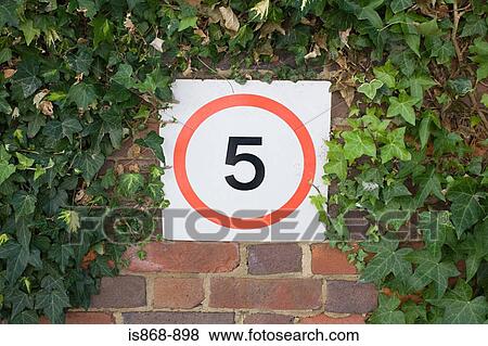 Speed sign on a wall View Large Photo Image Stock Photo - Speed sign on a wall. Fotosearch