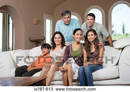 Family on sofa View Large Photo Image Stock Image - Family on sofa. Fotosearch