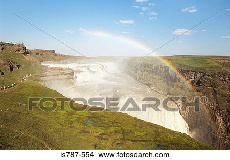 Gullfoss falls iceland View Large Photo Image Picture - Gullfoss falls iceland. Fotosearch