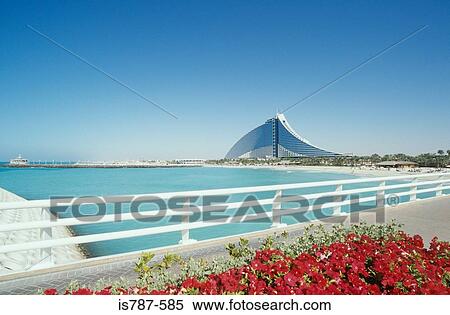 Jumeirah beach and hotel dubai View Large Photo Image Stock Photography - Jumeirah beach and hotel dubai. Fotosearch