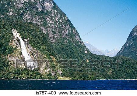Stock Image - Milford sound new zealand. Fotosearch