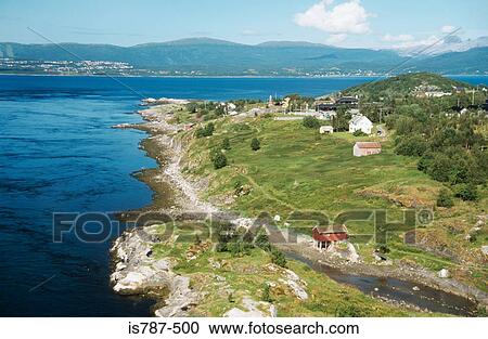 Stock Image - Norwegian coast. Fotosearch