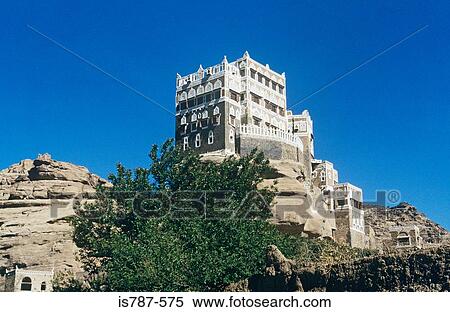Stock Photography - Rock palace yemen. Fotosearch