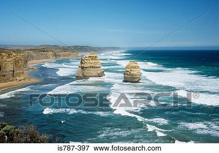 Stock Photo - Rocks of the great ocean road. Fotosearch