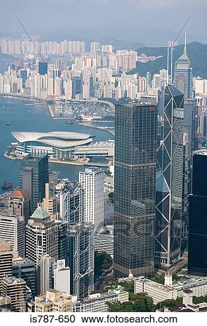 Skyscrapers and victoria harbour hong kong View Large Photo Image Stock Image - Skyscrapers and victoria harbour hong kong. Fotosearch