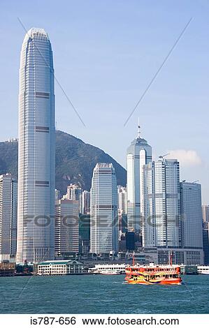 Skyscrapers and victoria harbour hong kong View Large Photo Image Stock Photograph - Skyscrapers and victoria harbour hong kong. Fotosearch