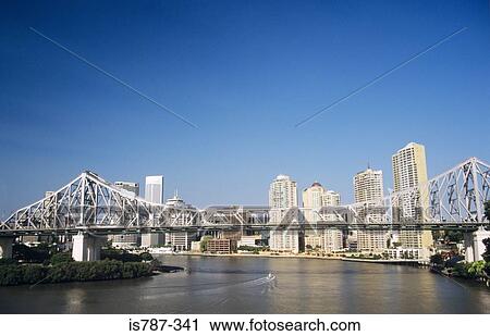 Stock Image - Story bridge and brisbane river. Fotosearch