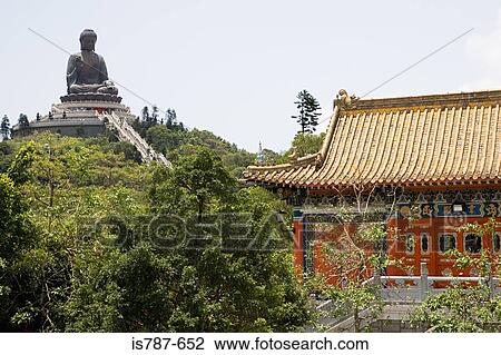 Tian tan buddha and po lin monastery View Large Photo Image Stock Image - Tian tan buddha and po lin monastery. Fotosearch