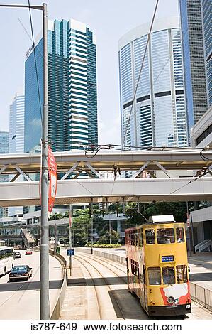 Stock Photo - Tram in hong kong. Fotosearch