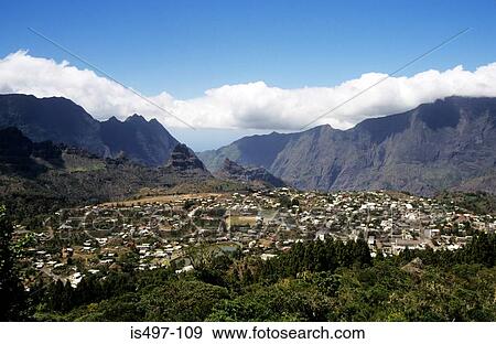 Cilaos reunion island View Large Photo Image Stock Photo - Cilaos reunion island. Fotosearch