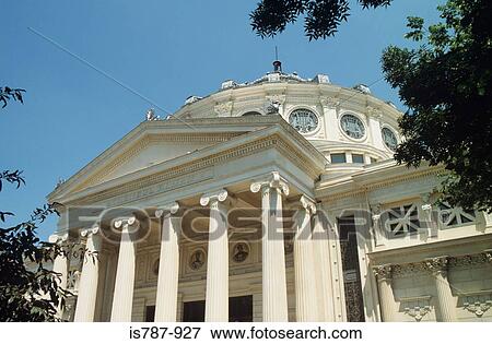 Roman athenaeum concert hall bucharest View Large Photo Image Stock Photo - Roman athenaeum concert hall bucharest. Fotosearch