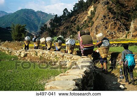 Stock Image - Sherpas in annapurna. Fotosearch