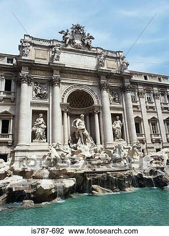 Stock Image - Trevi fountain. Fotosearch