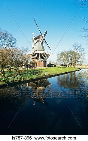 Stock Photograph - Windmill in the netherlands. Fotosearch