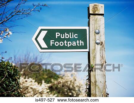 Footpath sign View Large Photo Image Stock Photo - Footpath sign. Fotosearch