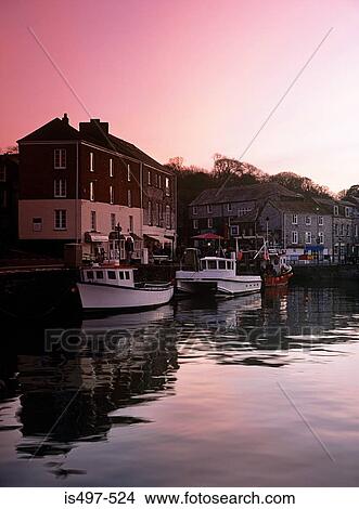 Padstow harbour at dusk View Large Photo Image Picture - Padstow harbour at dusk. Fotosearch