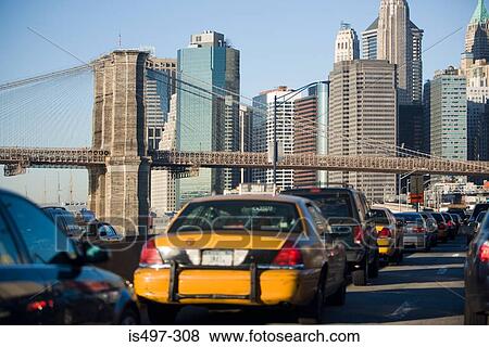 Traffic in new york View Large Photo Image Stock Photo - Traffic in new york. Fotosearch