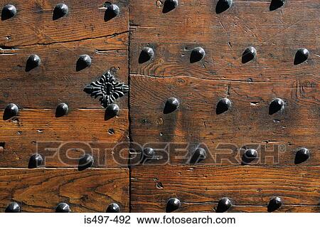 Stock Image - Wooden door. Fotosearch