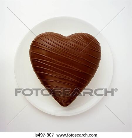 Stock Photo - A chocolate heart. Fotosearch
