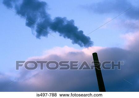 Stock Photo - Smoke coming out of a chimney. Fotosearch