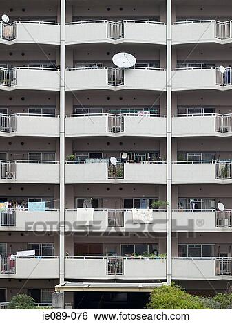Apartment building View Large Photo Image Stock Photograph - Apartment building. Fotosearch