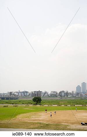 Baseball field in city View Large Photo Image Stock Image - Baseball field in city. Fotosearch