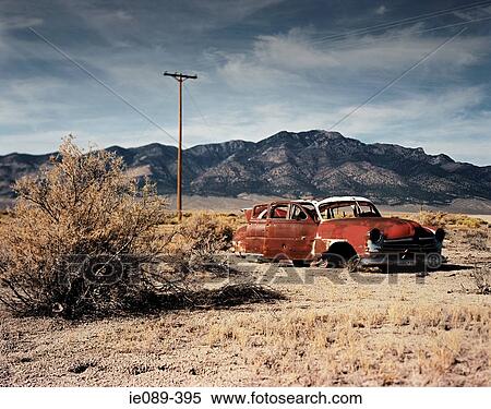Stock Photography - Abandoned car. Fotosearch
