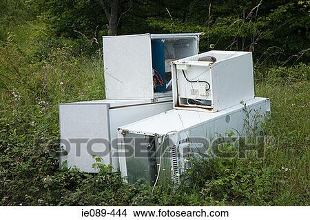 Discarded refridgerator View Large Photo Image Picture - Discarded refridgerator. Fotosearch