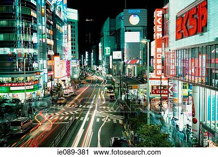 Tokyo street View Large Photo Image Stock Image - Tokyo street. Fotosearch