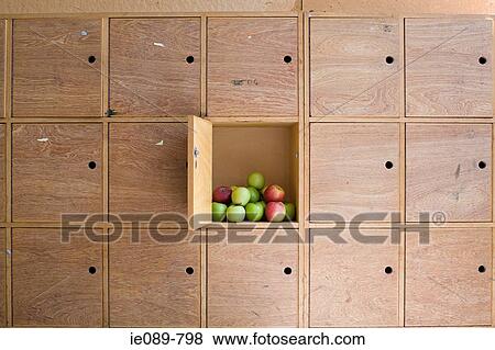 Apples in a locker View Large Photo Image Stock Photo - Apples in a locker. Fotosearch