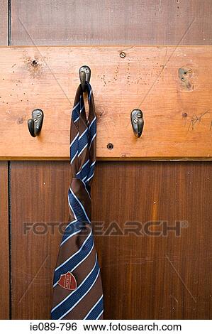 School tie on a hook View Large Photo Image Stock Photograph - School tie on a hook. Fotosearch
