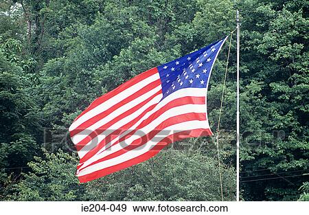 Stock Photo - American flag. Fotosearch