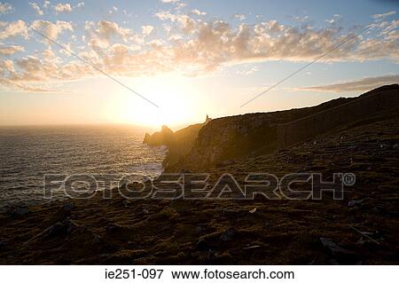 Cliffs and the ocean View Large Photo Image Stock Photo - Cliffs and the ocean. Fotosearch