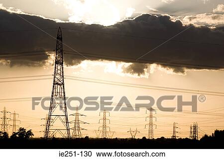 Electrical towers View Large Photo Image Stock Image - Electrical towers. Fotosearch