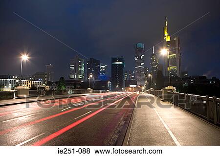 Frankfurt at night View Large Photo Image Stock Photo - Frankfurt at night. Fotosearch