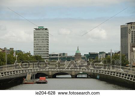 Ha'penny bridge dublin View Large Photo Image Stock Photo - Ha'penny bridge dublin. Fotosearch