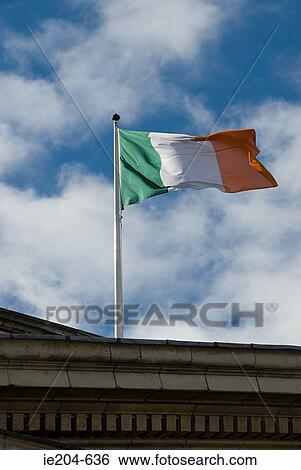 Irish flag View Large Photo Image Stock Photograph - Irish flag. Fotosearch
